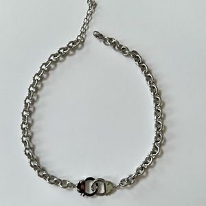 Men’s police cuff necklace is stainless steel Measure: 18 Inch